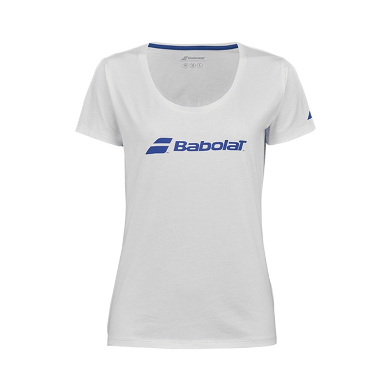 Camiseta Babolat Exercise Tee Woman White/White 2025