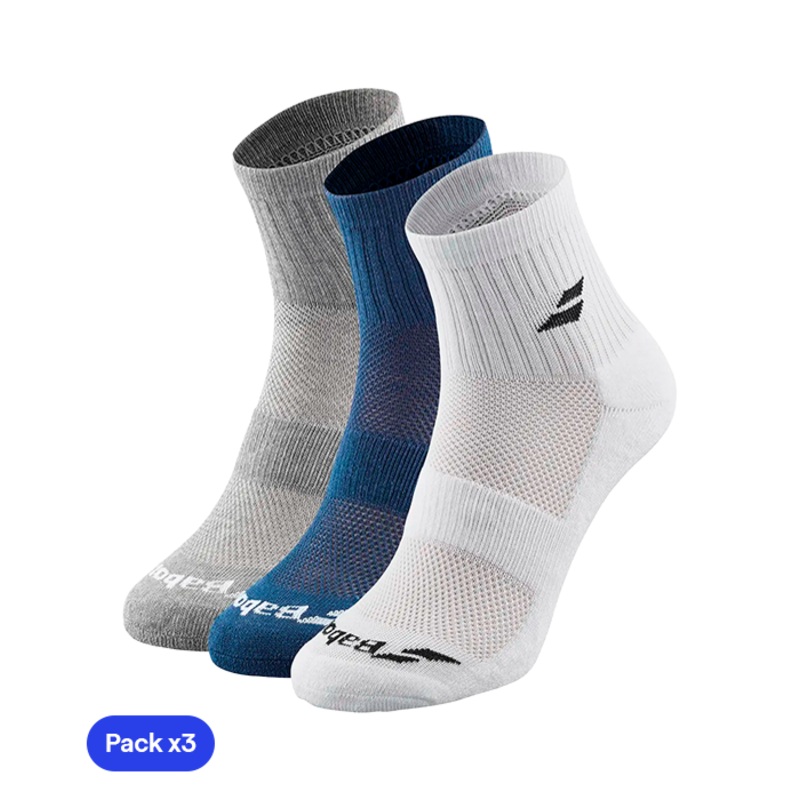 Calcetines Babolat Quarter Multicolor 2025 (Pack x3)