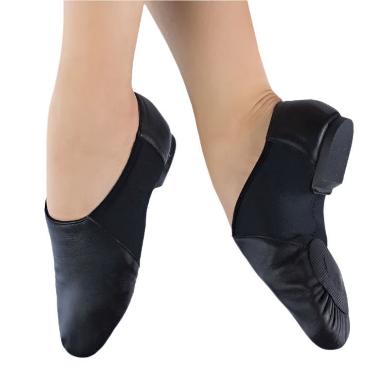 1st Position Split Sole Stretch Jazz Shoe Women – Black