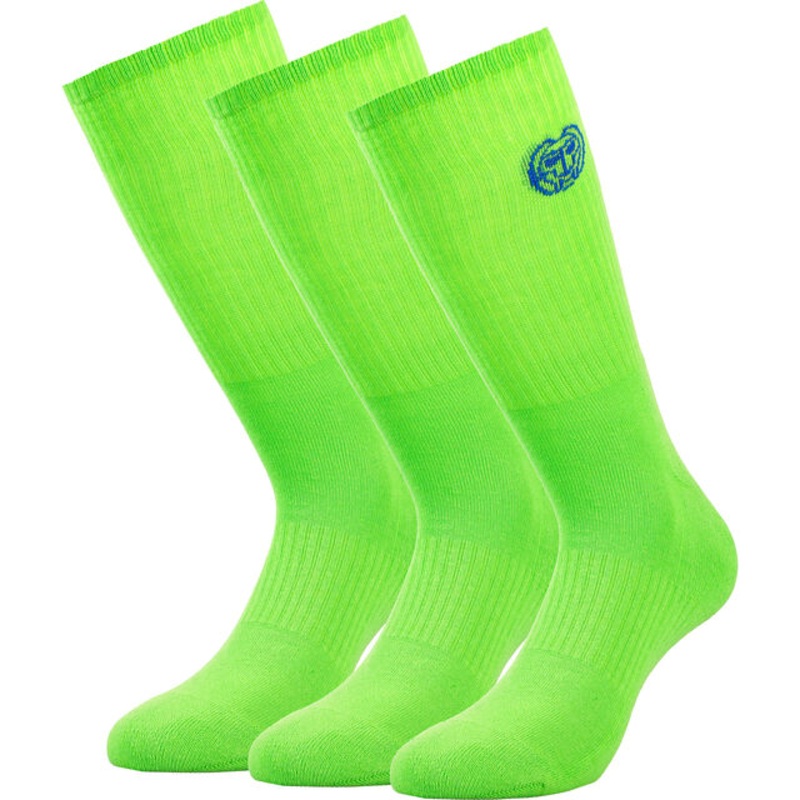 Matayo Crew Tech Sports Socks 3 Pack Men – Neon Green, Blue
