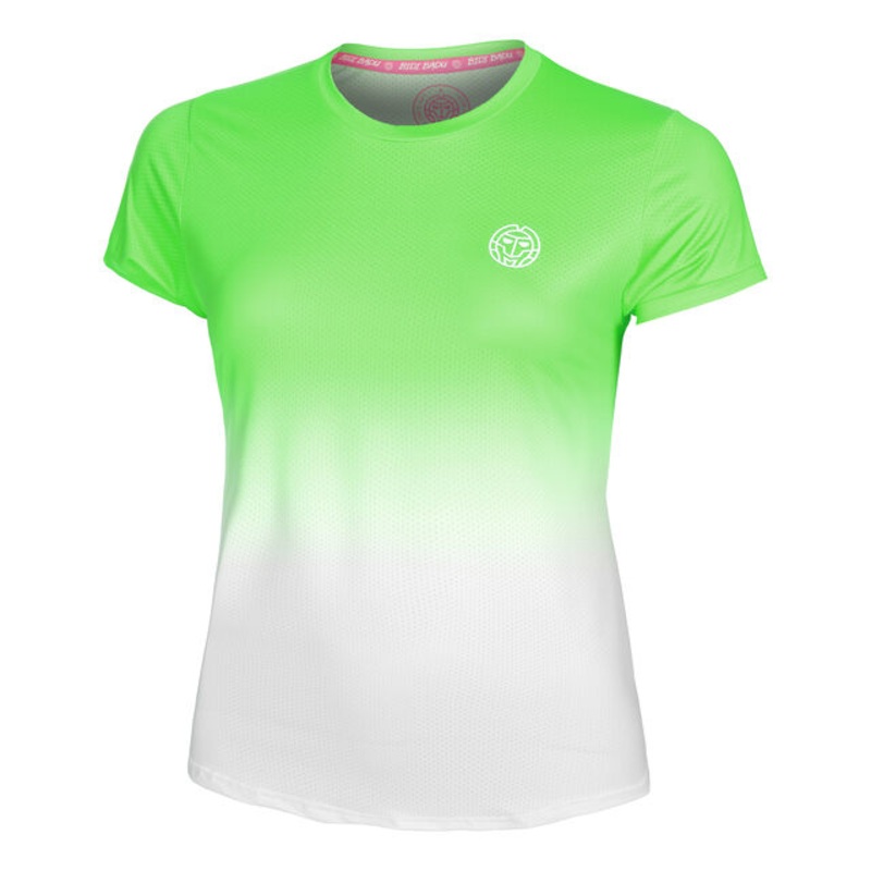 Crew Gradiant T-Shirt Women – Neon Green, White
