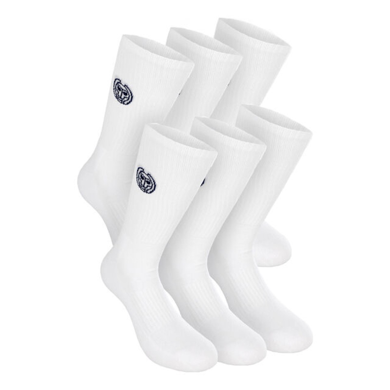 Don Carlito XXL Crew Move Sports Socks 6 Pack – White
