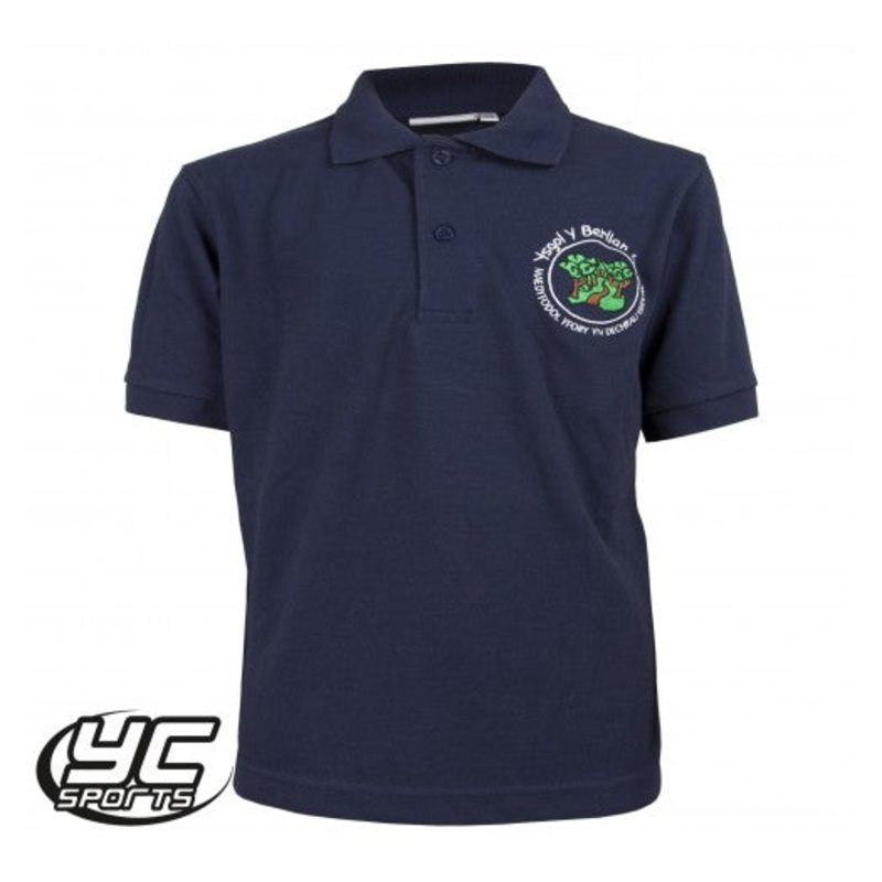 Ysgol Y Berllan Deg Navy Polo|2/3|3/4|5/6|7/8|JS 9/10|JM 11/12|JL 13|JXL|S|M|NAVY