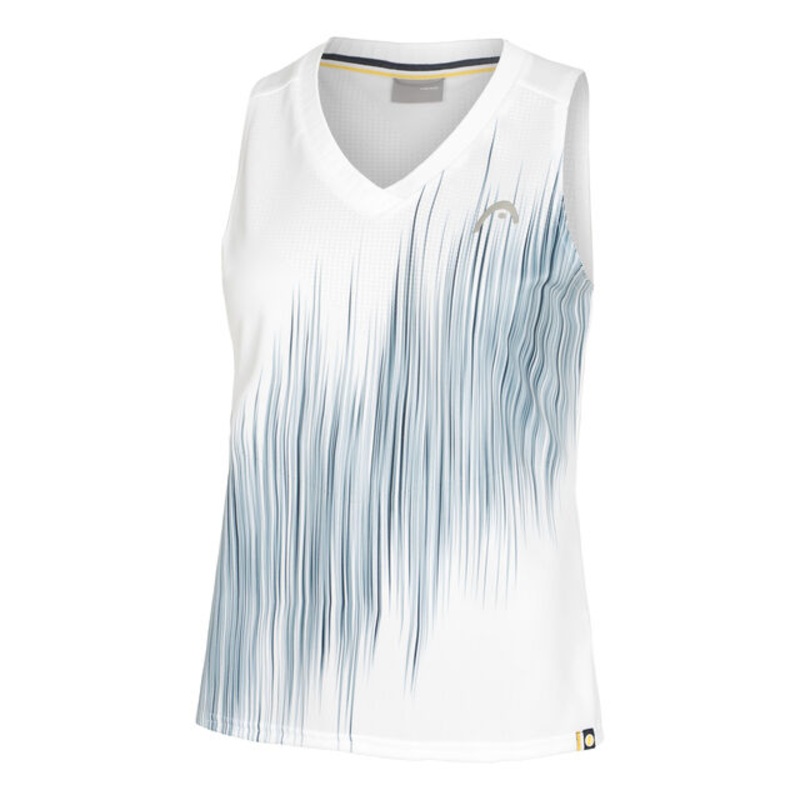 Performance Tank Top Women – White, Dark Blue