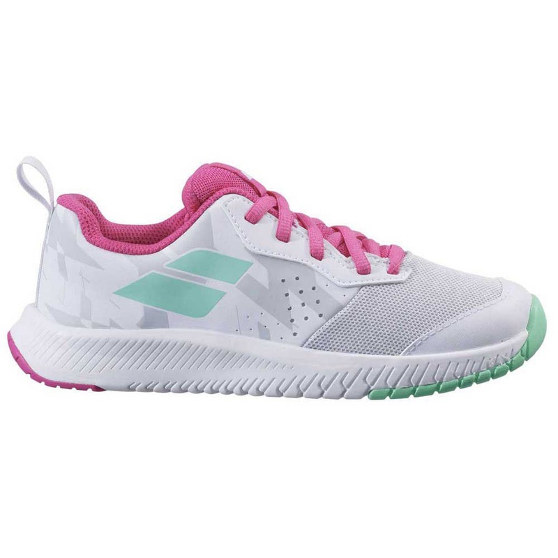 Babolat Junior Pulsion All Court Tennis Shoes – White/Red Rose