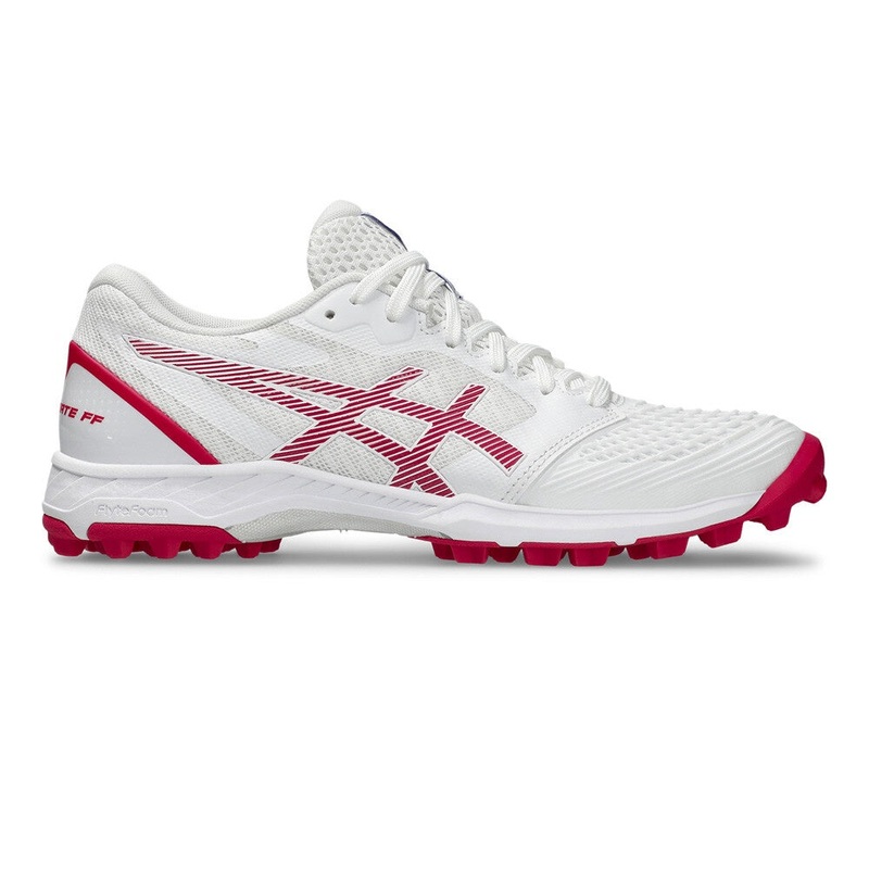 Asics Field Ultimate FF 2 Ladies Hockey Shoes – White/Bright Rose