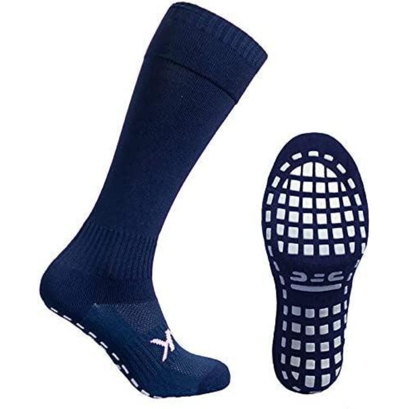 Atak Sports Shox Full Length Grip Socks-Navy