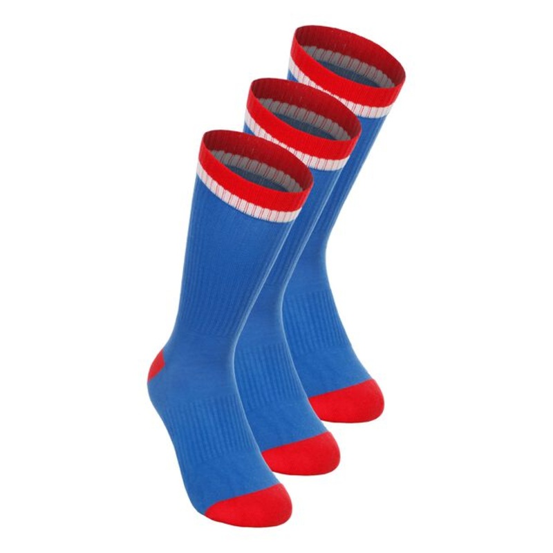 Bold Bro III Crew Printed Move Tennis Socks – Blue, White