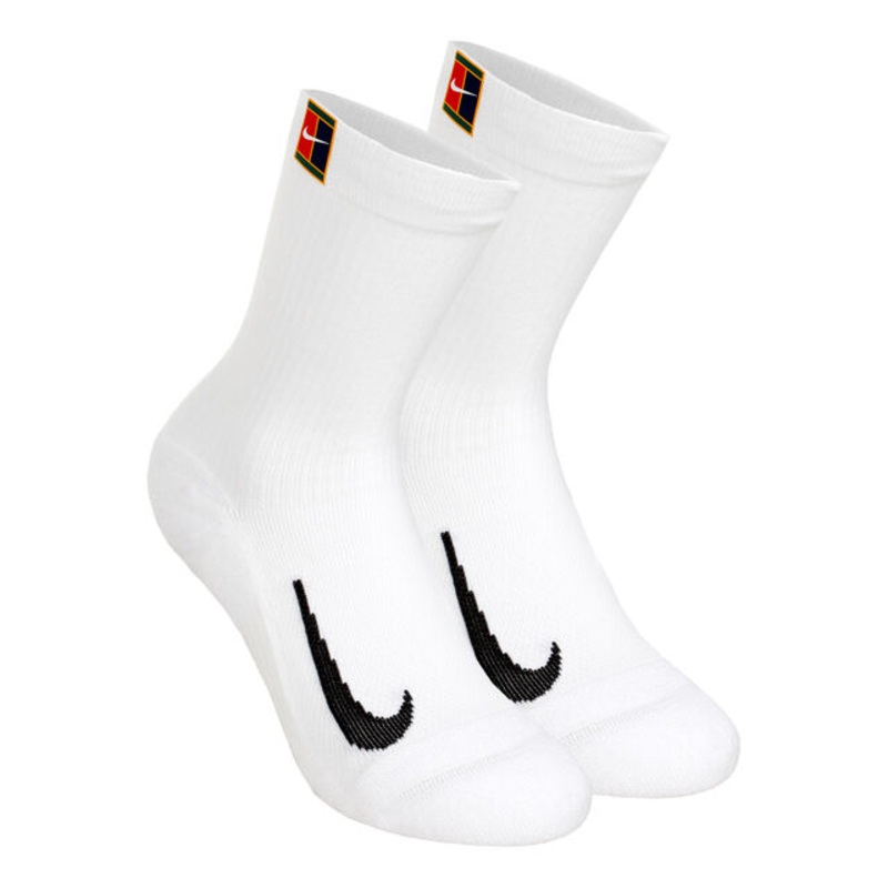 Court Multiplier Cushioned Tennis Socks 2 Pack – White, Black
