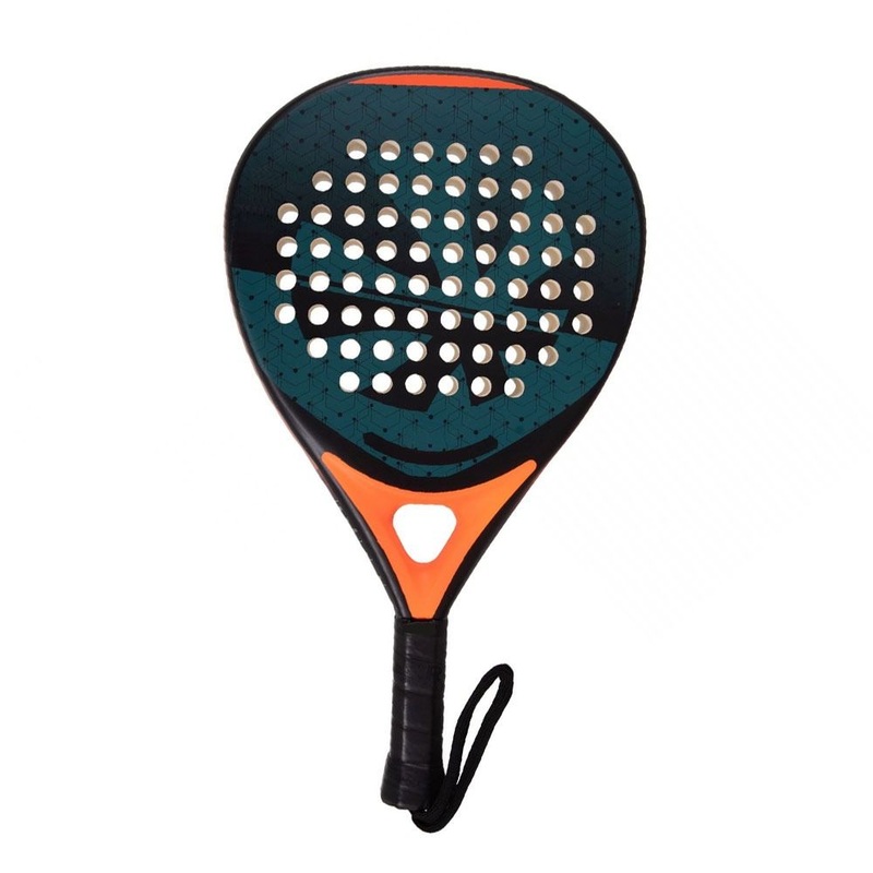 Custom High Quality 18K Carbon Fiber Tennis Racket EVA Black Paddle Tennis Game OEM Badminton Shuttlecock Paddle Beach Tennis Racket