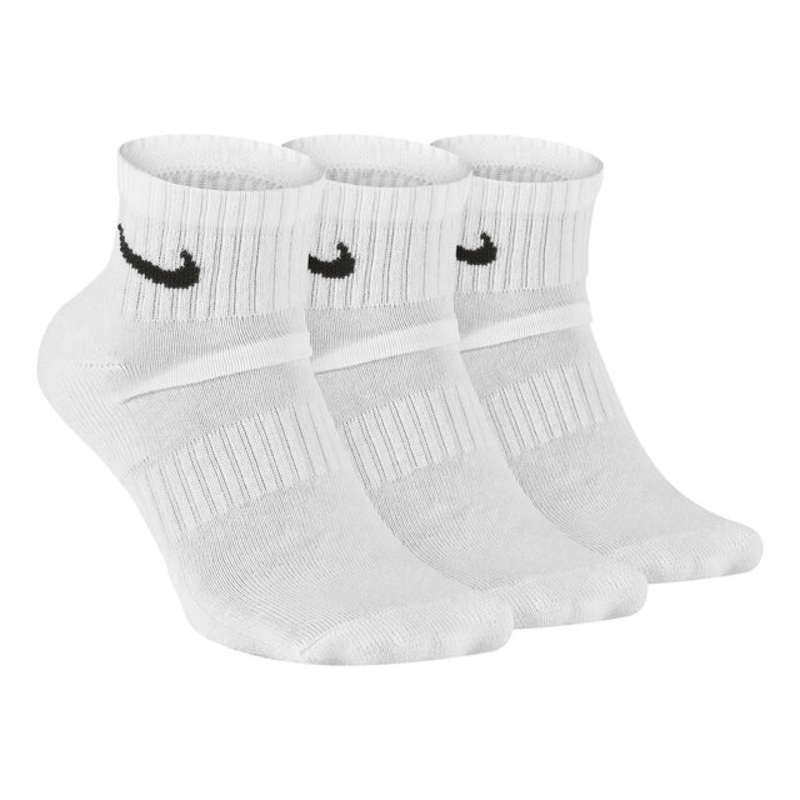 Everyday Cush Ankle Sports Socks 3 Pack – White, Black
