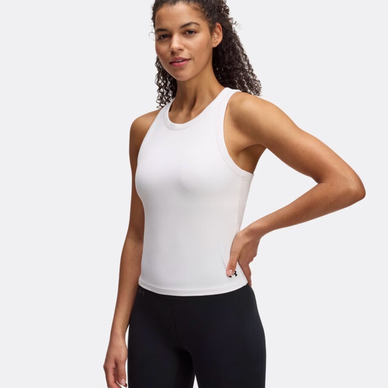 Motion High Neck Tank Top Women – White