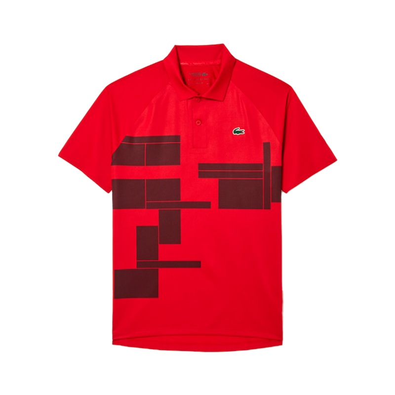 Polo Lacoste Djokovic Rojo/Negro 2025