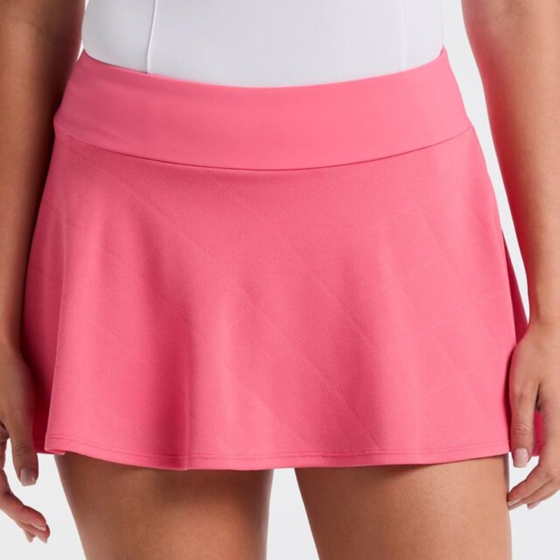 Grid Jacquard Skirt Women – Pink