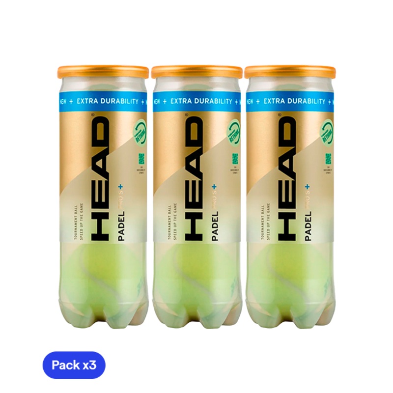 Pelotas HEAD Padel Pro S + 2024/2025 (pack x3)