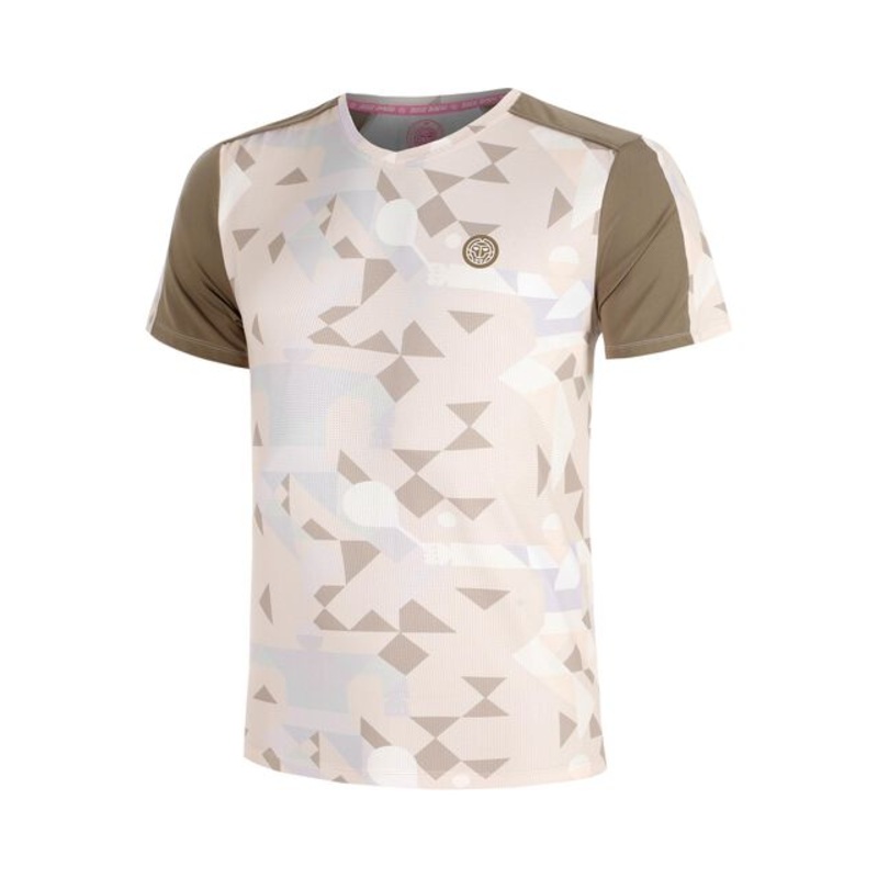 Paris 2025 V-Neck T-Shirt Boys – Beige, Brown