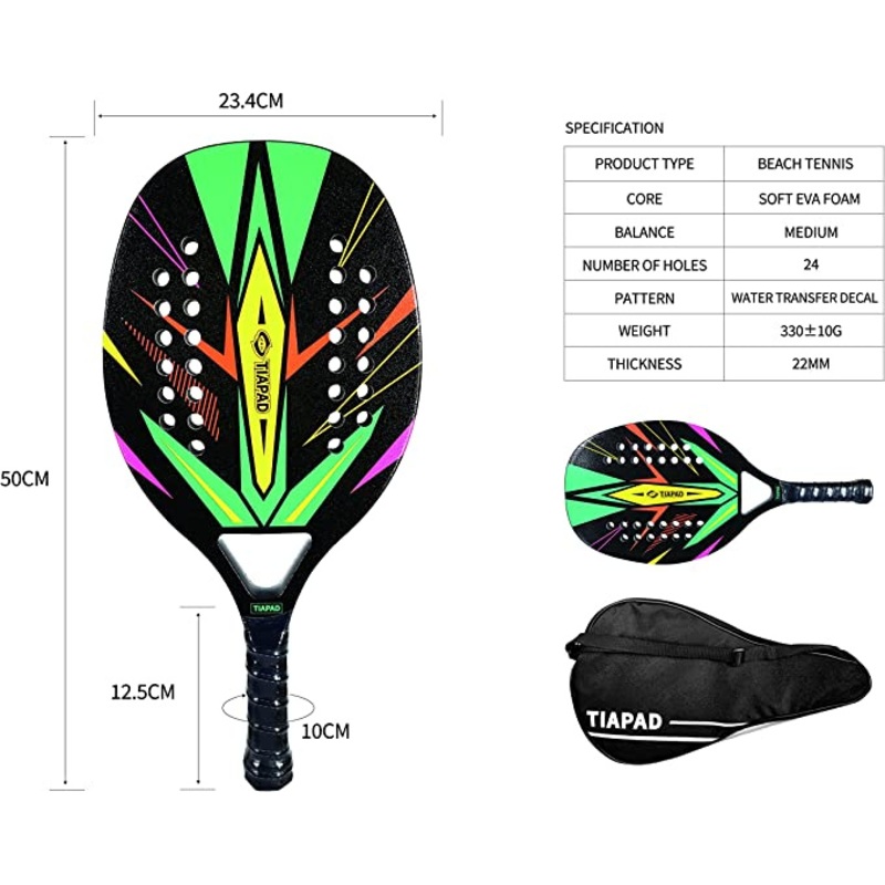 Carbon Fiber Big Stock Short Delivery Beach Tennis Racket Padel Rackets