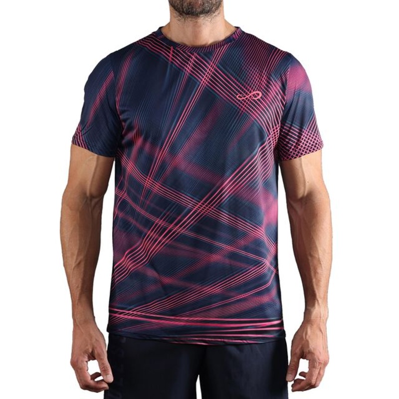 Ace Orbital T-Shirt Men – Blue, Coral