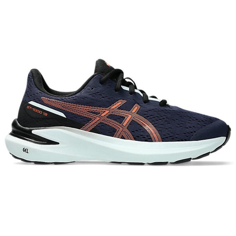 Asics GT – 1000 13 GS Junior Running Shoes – Midnight/Nova Orange