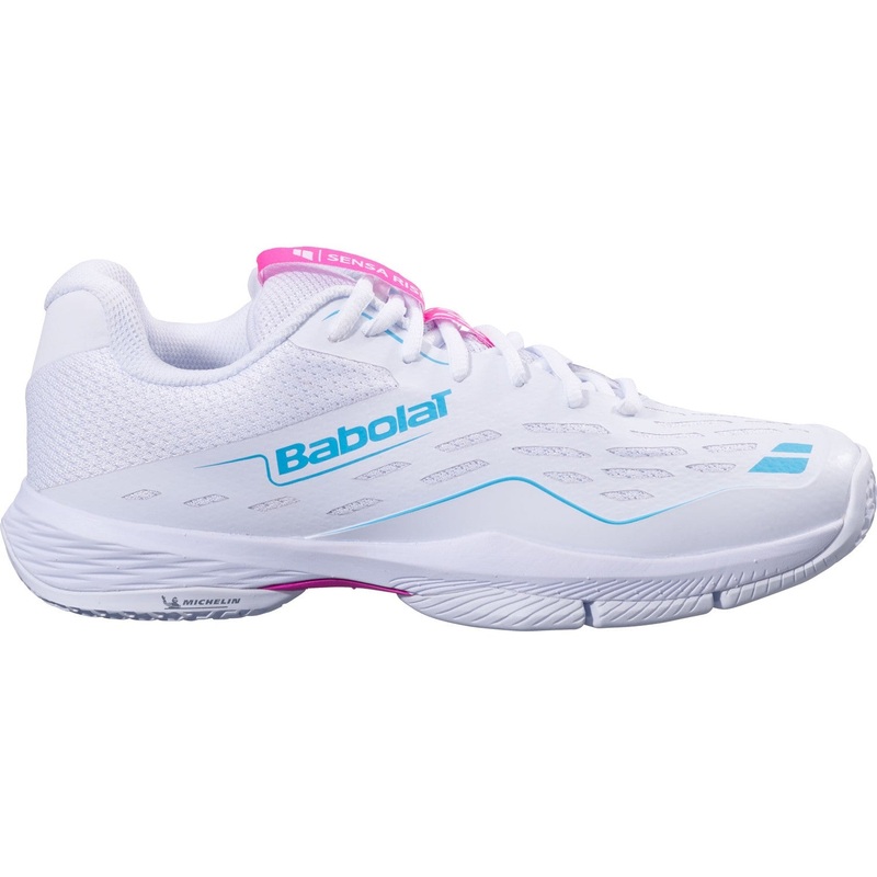 Babolat Sensa Rise Women Padel Shoes – White/Red
