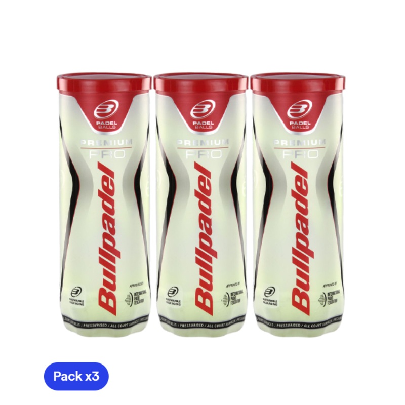 Pelotas Bullpadel Premium Pro (Pack x3)