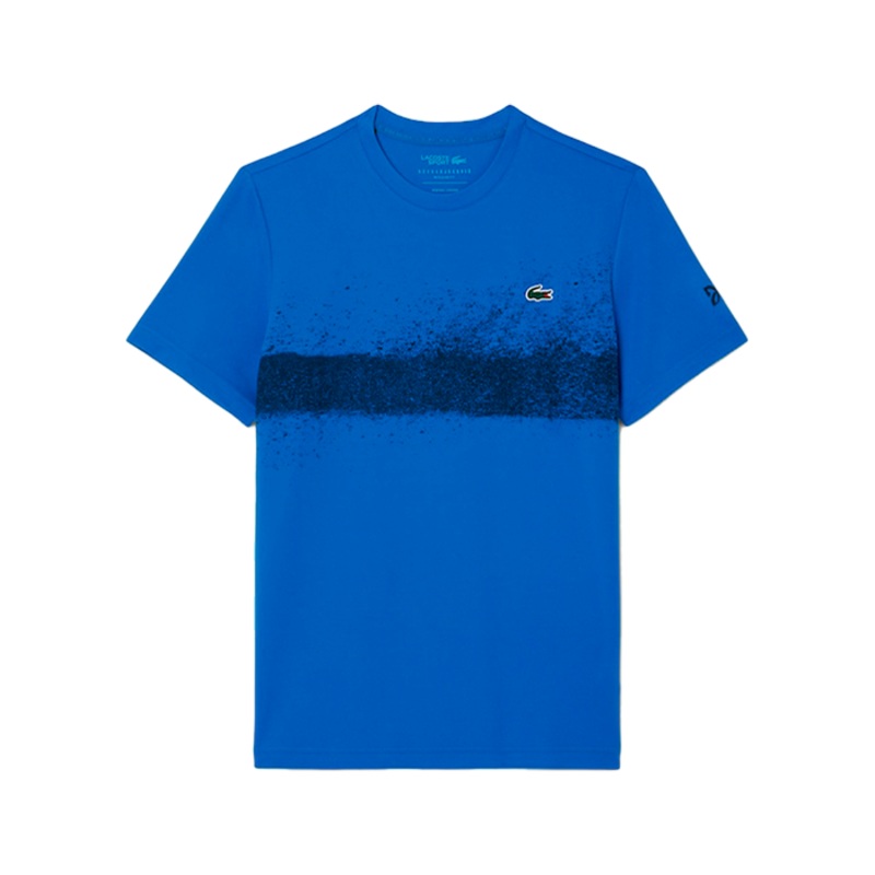 Camiseta Lacoste Novak Djokovic Tee Azul/Negro 2025