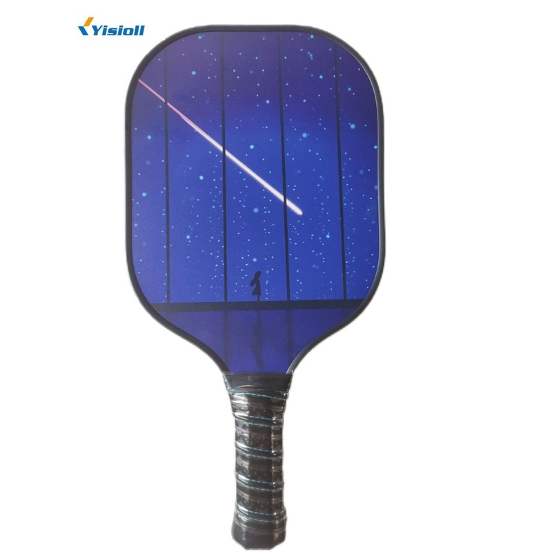 Durable Hot Press T700 Raw Carbon Pickleball Paddle 16mm Graphite Fiber Pickleball Paddle Rackets with Custom Logo