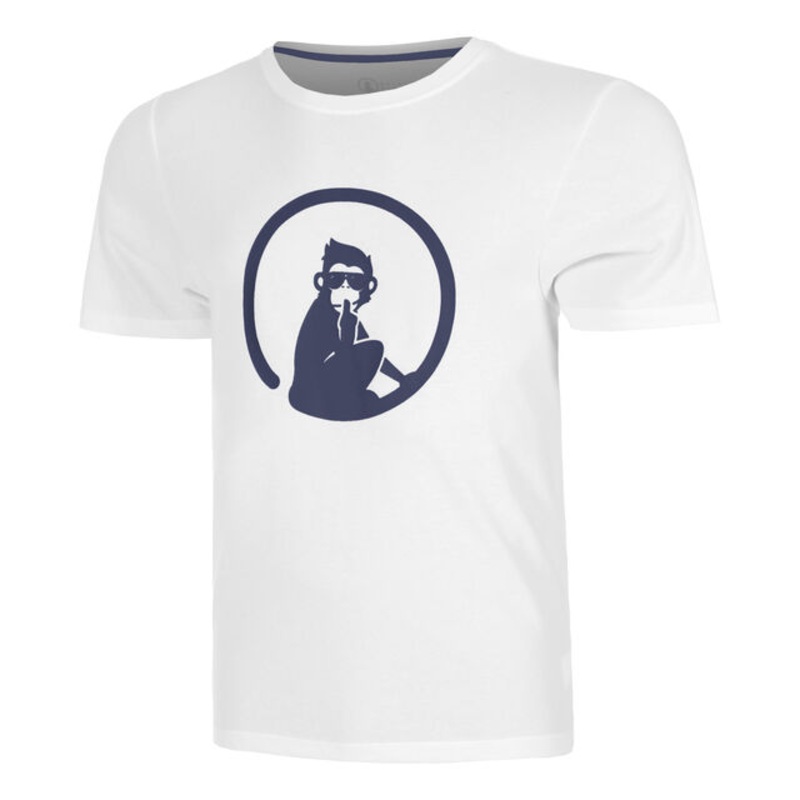 Trainings T-Shirt Men – White, Dark Blue