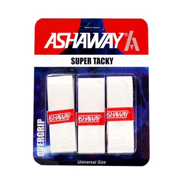 Ashaway Super Tacky Over Grip|Black|Yellow|White|Blue|3 Pieces