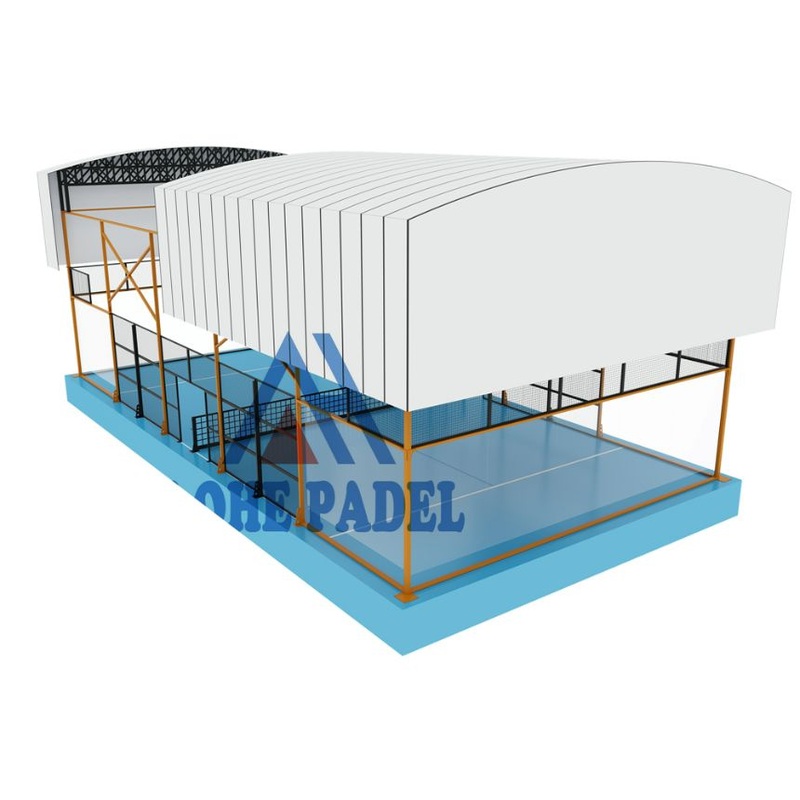 Structure Insulated Padel Tennis Court with Electric Cover Roof