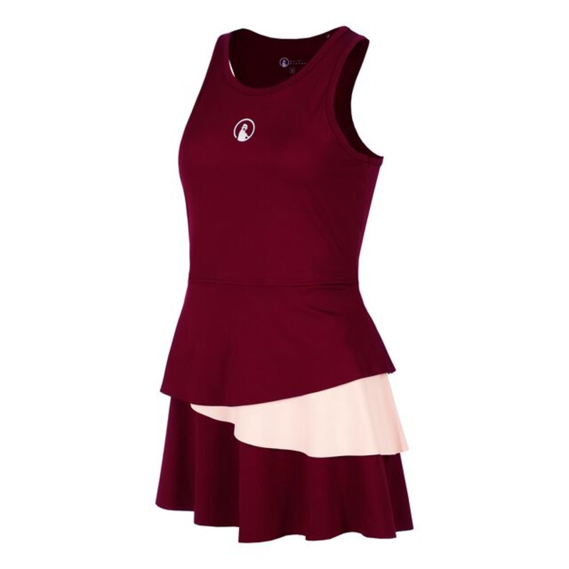 Endlessly Flounce Dress Women – Wine Red, Pink