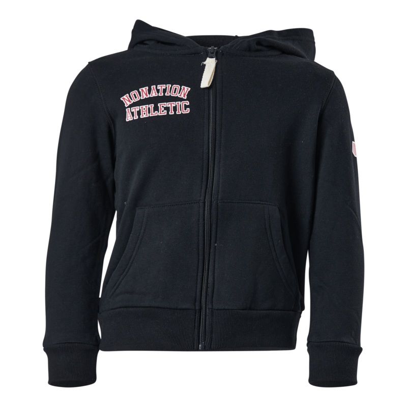 Alpha Full Zip Hood Black|116|128|140|152|164