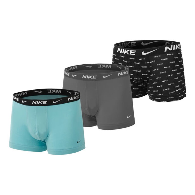 Everyday Stretch Boxer Shorts 3 Pack Men – Turquoise, Lightgrey