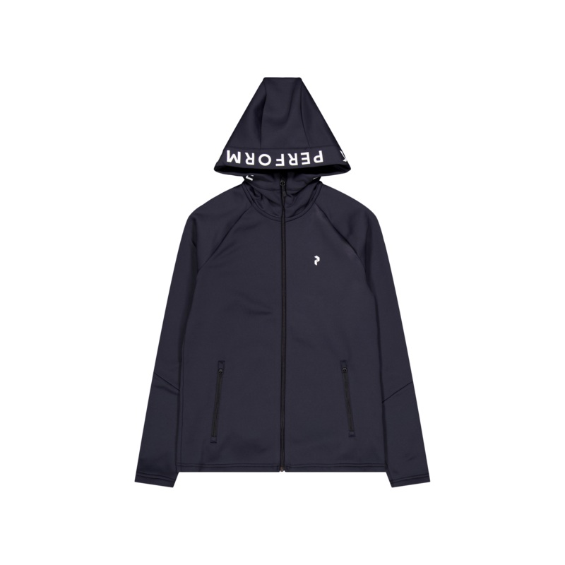 W Rider Mid Zip Hood Black|S|M