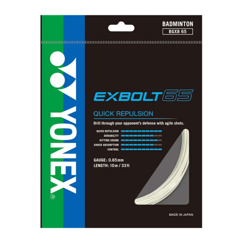 Yonex Exbolt 65 Badminton String (10m Set) White