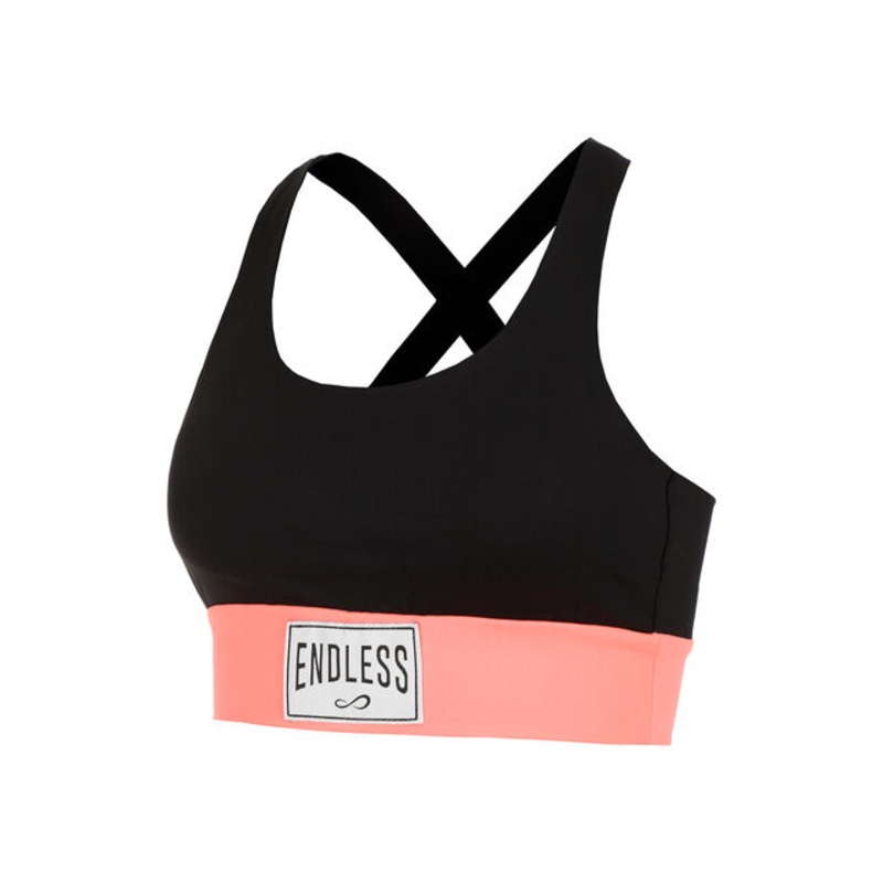 Skin Label Tank Top Women – Black, Coral