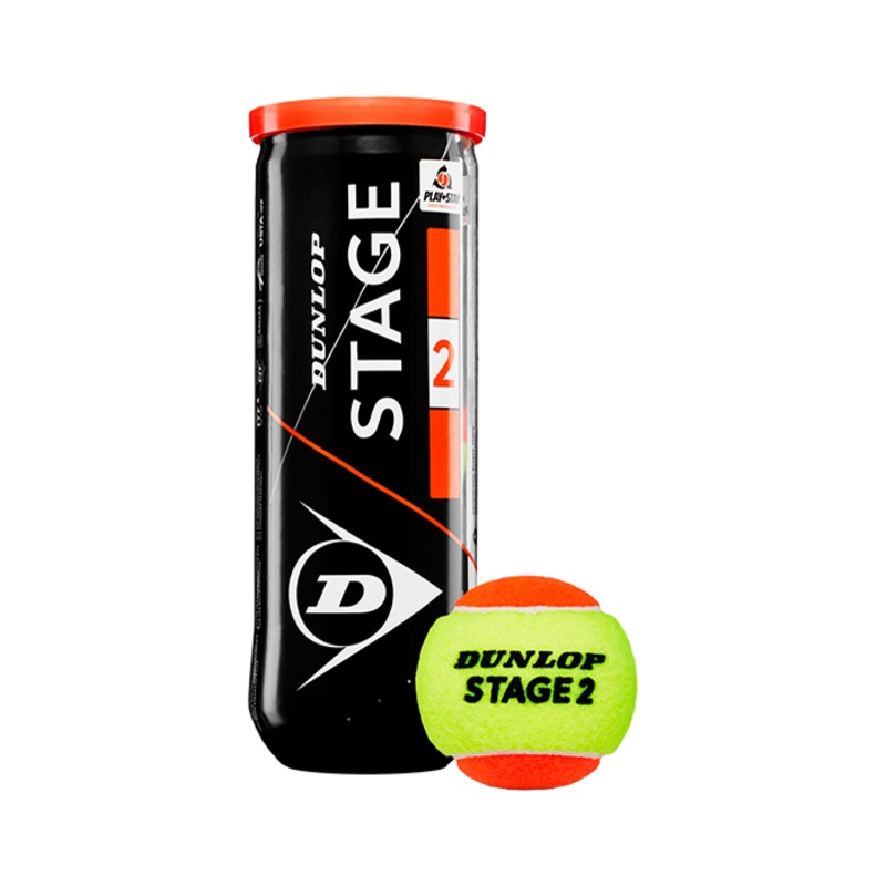 Bote de Pelotas Dunlop Stage 2 Amarillo/Naranja Tenis