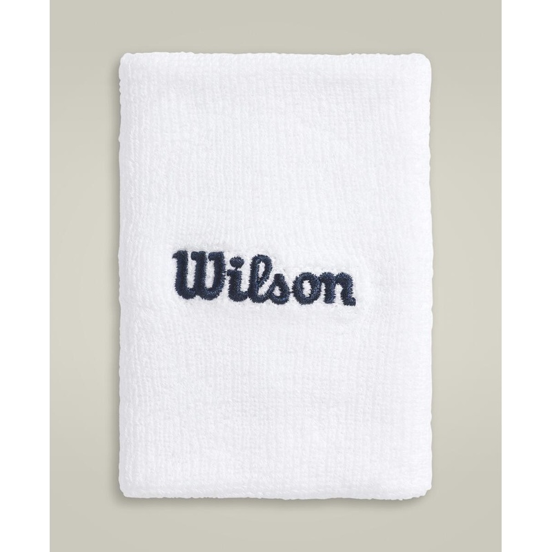 Wilson Wide Terry Wristbands Unisex – White