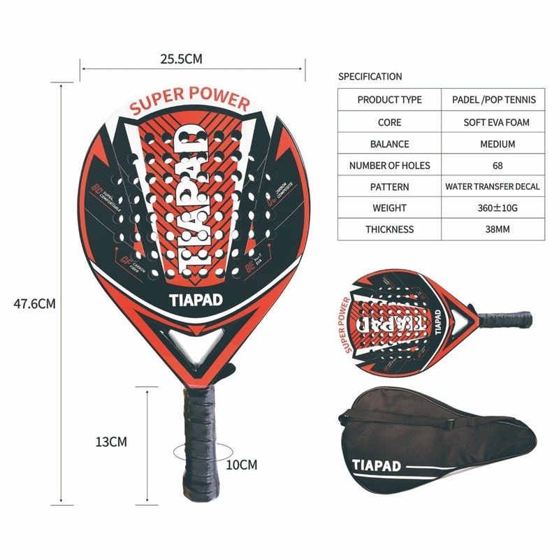 Factory Wholesale Padel Court Tent Customized Logo and Pattern Palas Padel Personalizadas Carbon Fibre Calcetines Deportivos Padel Rackets