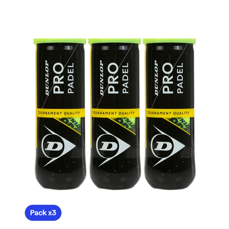 Pelotas Dunlop Pro Padel (Pack x3)