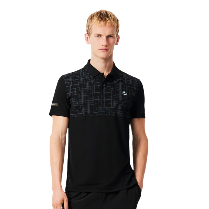 Polo Lacoste Novak Djokovic Negro 2025