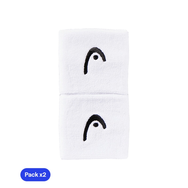 Muequeras Cortas HEAD Blanco (Pack x2)