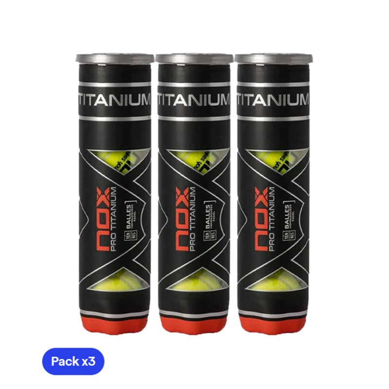 Pelotas NOX Pro Titanium (x4)(Pack x3)