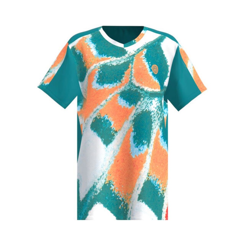 Melbourne 2025 V-Neck T-Shirt Boys – Petrol, Orange
