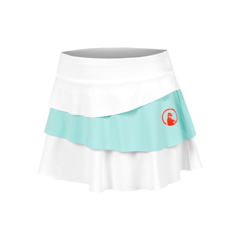 Wild Flounce Skirt Girls – White, Turquoise