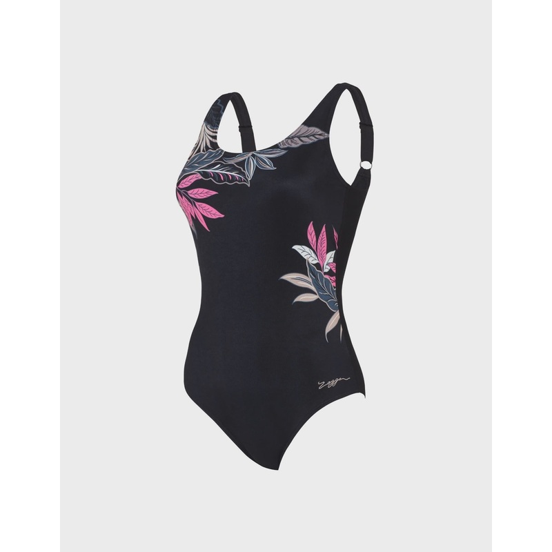 Zoggs Adjustable Scoopback Ladies Swimming Costume – Aruba Print