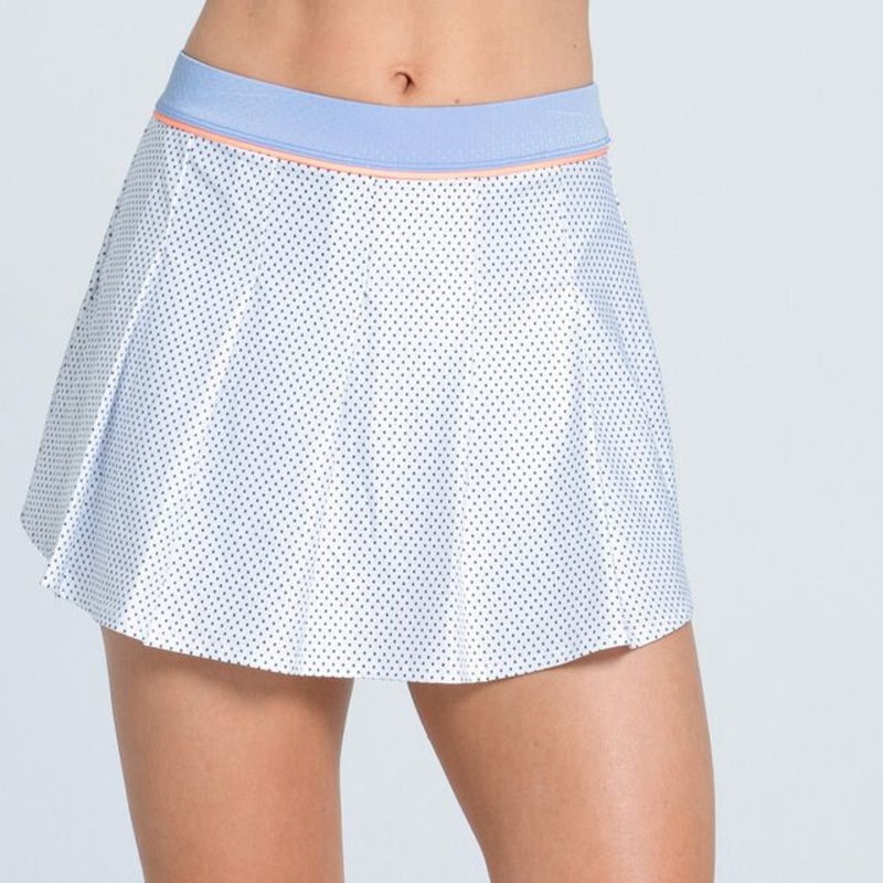 Lovely Day Pleat 13.5in Skirt Women – White, Light Blue