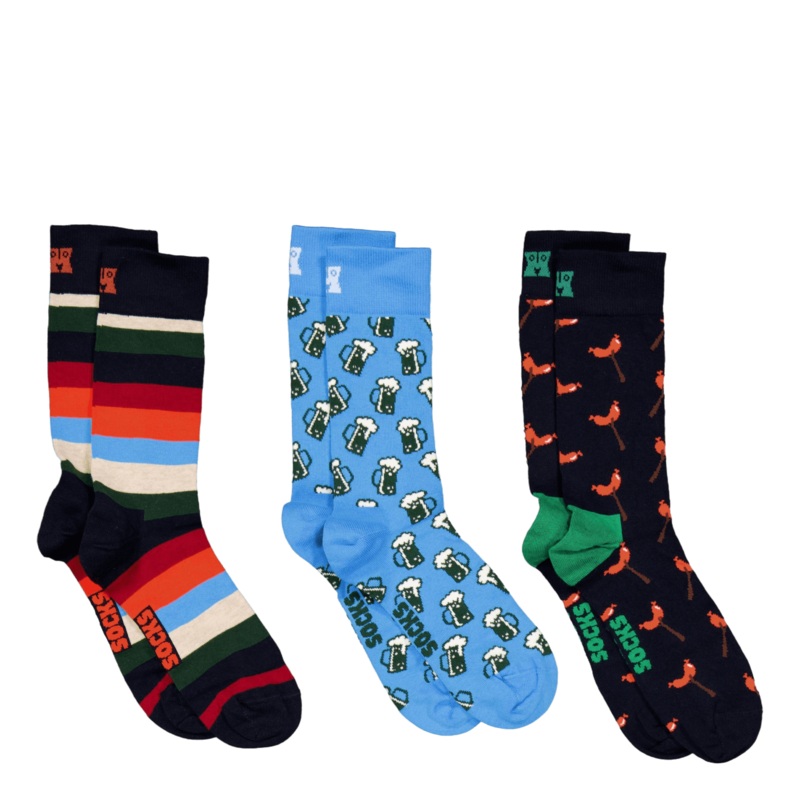 3-pack Wurst And Beer Socks Gi Navy