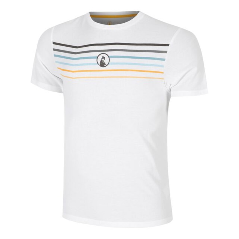 Endlessly Trainings Stripe T-Shirt Men – White, Multicoloured