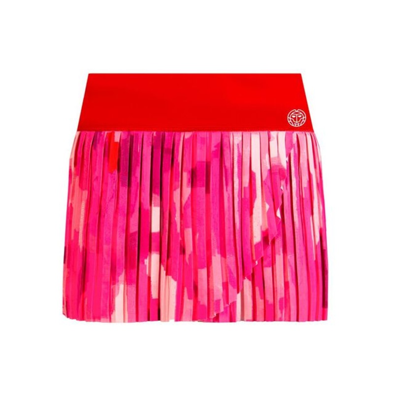 Lowey Tech Plissee Skirt Women – Red, Pink